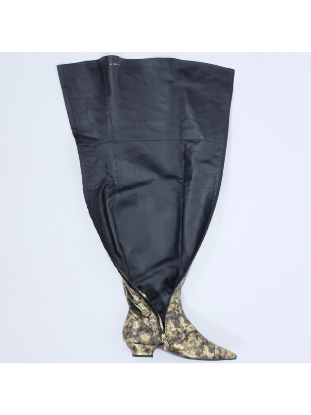 CHANEL Fall 2018 thigh high boots shoes gold 42 US 12 - Picture 12 of 13